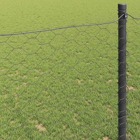 vidaXL Φράχτης Εξαγώνου Γκρι 1.6 x 100 m Ατσάλι