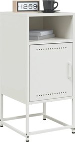 vidaXL Κομοδίνο Λευκό 36 x 39 x 78 εκ. από Χάλυβα