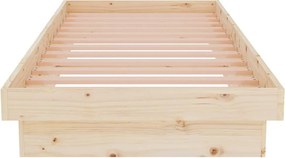 vidaXL Πλαίσιο Κρεβατιού 75 x 190 εκ. από Μασίφ Ξύλο Small Single