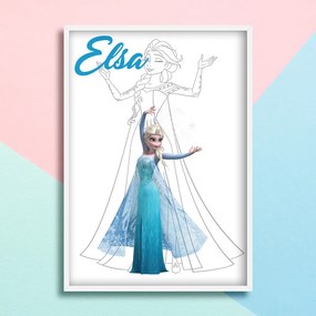 Παιδικό κάδρο PVC 22x31cm Princess Elsa KD397A