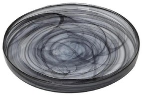 Πιάτο Atlas Στρογγυλό Ρηχό Alabaster Hor1622K6 Φ21cm Black Espiel Glass