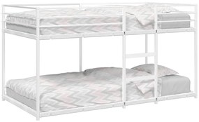 vidaXL Κουκέτα χωρίς στρώμα Λευκό 100x200 cm Ατσάλι