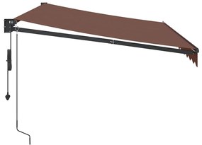 vidaXL Τέντα Πτυσσόμενη Αυτόματη Καφέ 350x250 εκ.