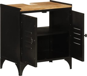 vidaXL Ντουλάπι Νιπτήρα 55x35x60 εκ. από Σίδηρο / Μασίφ Ξύλο Μάνγκο
