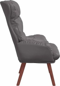vidaXL Πολυθρόνα Γκρι 69 x 74 x 93 εκ. Δερματίνη