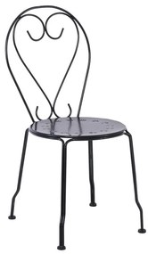 BISTRO Καρέκλα Μέταλλο Βαφή Μαύρο 41x48x90cm