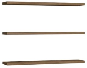 Wall shelf Edna melamine in walnut shade 60x14.5x1.8cm 111x20x90 εκ.