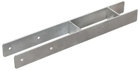 vidaXL Στηρίγματα Περίφραξης 6 τεμ. Ασημί 8x6x60 εκ. Γαλβανισμ. Ατσάλι