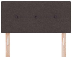 vidaXL LED Κεφαλάρι με φώτα λωρίδας LED Σκούρο Καφέ 100 cm ύφασμα