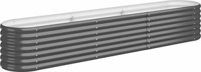 vidaXL Ζαρντινιέρα Ανθρακί 224x40x36 εκ Γαλβανισμένος χάλυβας