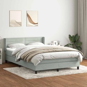 ΚΡΕΒΑΤΙ BOXSPRING ΜΕ ΣΤΡΩΜΑ ΑΝΟΙΧΤΟ ΓΚΡΙ 140X220 ΕΚ. ΒΕΛΟΥΔΙΝΟ 3318237