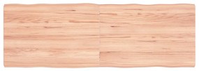 vidaXL Επιφ Τραπεζιού Αν Καφέ 120x40x(2-4)εκ.Ακατέργ. Μασίφ Ξύλο Δρυός
