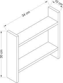 Ραφιέρα κουζίνας Denver Megapap χρώμα ανθρακί 34x10x30εκ.