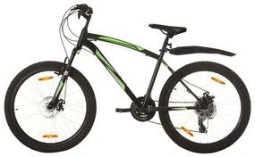 vidaXL Ποδήλατο Mountain 26'' Μαύρο με 21 Ταχύτητες 46 εκ.