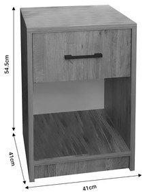 ΚΟΜΟΔΙΝΟ PONIL PAKOWORLD ΛΕΥΚΟ ΜΕΛΑΜΙΝΗΣ 41X41X54.5ΕΚ