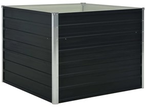 vidaXL Ζαρντινιέρα Ψηλή Ανθρακί 100x100x77 εκ. Γαλβανισμένος Χάλυβας
