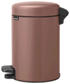 Κάδος με πεντάλ Brabantia NewIcon 1008837, 3 L, Ομαλό κλείσιμο, Αντιολισθητική βάση, Σατινέ φινίρισμα, Καφέ