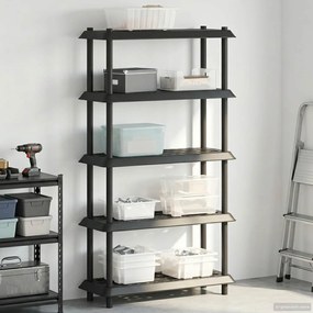 vidaXL Μονάδα Ραφιού 5 επίπεδα 100 x 40 x 177 εκ PP Ανθρακί