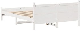 vidaXL Σκελετός Κρεβ. Χωρίς Στρώμα Λευκό 120x200 εκ Μασίφ Πεύκο