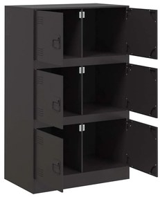 vidaXL Ντουλάπι Μαύρο 67x39x107 εκ. από Ατσάλι