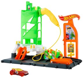 Πίστα Σταθμός Καυσίμων Με Αυτοκινητάκι Hot Wheels HTN79 City Super Recharge Multi Mattel