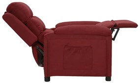 vidaXL Πολυθρόνα Ανακλινόμενη Μπορντό Υφασμάτινη