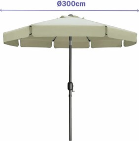 Solskjerm Marbueno Μπεζ Ø 300 cm