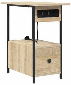 vidaXL Κομοδίνο Sonoma Δρυς 60 x 30 x 61 εκ Επεξεργασμένο ξύλο