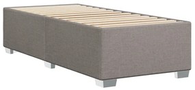 Κρεβάτι Boxspring με Στρώμα Taupe 90x190 εκ.Υφασμάτινο - Μπεζ-Γκρι