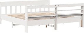 vidaXL Σκελετός Κρεβ. Χωρίς Στρώμα Λευκό 180x200 εκ Μασίφ Πεύκο