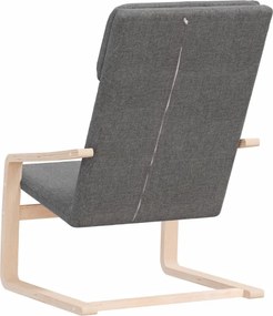vidaXL Πολυθρόνα Relax Σκούρο Γκρι Υφασμάτινη