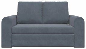 vidaXL Κρεβάτι καναπές Σκούρο γκρι 148 x 71 x 83 εκ. Βελούδο