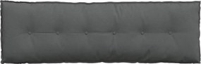 vidaXL Μαξιλάρι Πλάτης Σκούρο Γκρι 160 x 50 x 19 cm ύφασμα