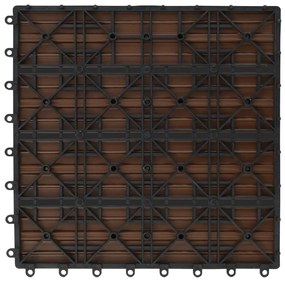vidaXL Πλακάκια Deck 22 τεμ. Καφέ 30 x 30 εκ. 2 μ² από WPC