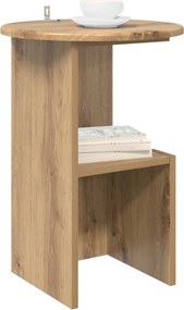 vidaXL Τραπεζάκι Πλευράς Artisan Δρυς Ø 39,5 x 55 εκ.