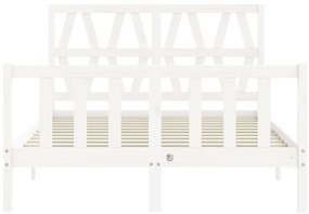 vidaXL Σκελετός Κρεβ. Χωρίς Στρώμα Λευκό 120x200 εκ Μασίφ Πεύκο
