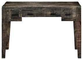 vidaXL Γραφείο Μαύρο 110 x 50 x 75 εκ. από Μασίφ Ξύλο Μάνγκο