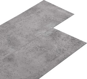 vidaXL Πλάκες Δαπέδου 18 pcs Καφέ Τσιμέντο 5,26 τ.μ. PVC