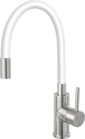 Ferro Zumba Inox White - Μπαταρία Κουζίνας με Εύκαμπτο Στόμιο