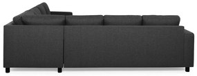 Γωνιακός Καναπές Scandinavian Choice C152, Ανθρακί, Μαύρο, 284x284x80cm, Πόδια: Πλαστική ύλη | Epipla1.gr