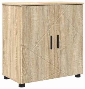 vidaXL Σετ Επίπλων Μπάνιου με πόρτα 4 pcs Sonoma Δρυς 61 x 35 x 64 εκ.