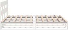 vidaXL Σκελετός Κρεβ. Χωρίς Στρώμα Λευκό 180x200 εκ Μασίφ Πεύκο