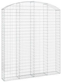 vidaXL Συρματοκιβώτιο Τοξωτό 200x30x220/240εκ. από Γαλβανισμένο Χάλυβα