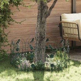 vidaXL Φράχτης Κήπου 5 pcs Πράσινο Ατσάλι