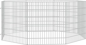 vidaXL Περίφραξη Ζώων Ελεύθερης Βοσκής 8 Πάνελ 54x60 εκ. Γαλβ. Σίδερο