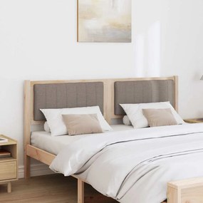vidaXL Ταπετσαρισμένο κεφαλάρι Καφέ 150 cm Στερεά ξυλεία πεύκου