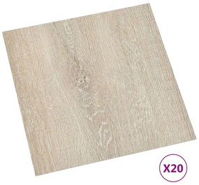 vidaXL Δάπεδο Αυτοκόλλητο Μπεζ 20 Τεμαχίων 1,86 μ² από PVC
