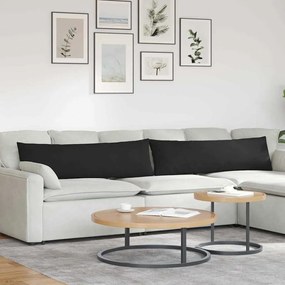 vidaXL Μαξιλάρι Καναπέ 2 pcs Μαύρο 145 x 40 εκ. ύφασμα