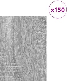vidaXL Διακοσμητικά Πάνελ 150 τεμ. Γκρι Sonoma 15 x 21 x 0,27 εκ.