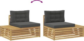 vidaXL Σειρά Καναπέ Εξωτερικού Λευκό 230,5 x 83 x 73 εκ Πολυεστέρας
